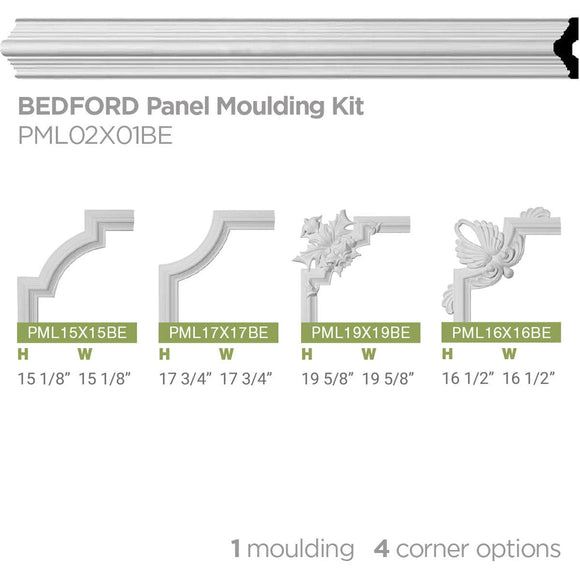 Bedford Panel Moulding 2 5/8"H x 1 1/8"P x 94"L - 3D Wall Panels | Fretwork Wall Panels | Panel Moulding - Ethan's Walls