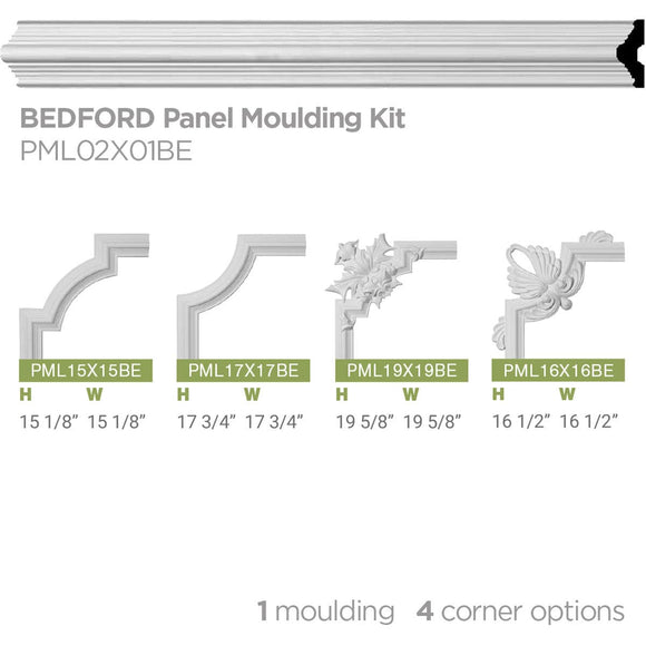 Bedford Panel Moulding 2 5/8"H x 1 1/8"P x 94"L - 3D Wall Panels | Fretwork Wall Panels | Panel Moulding - Ethan's Walls