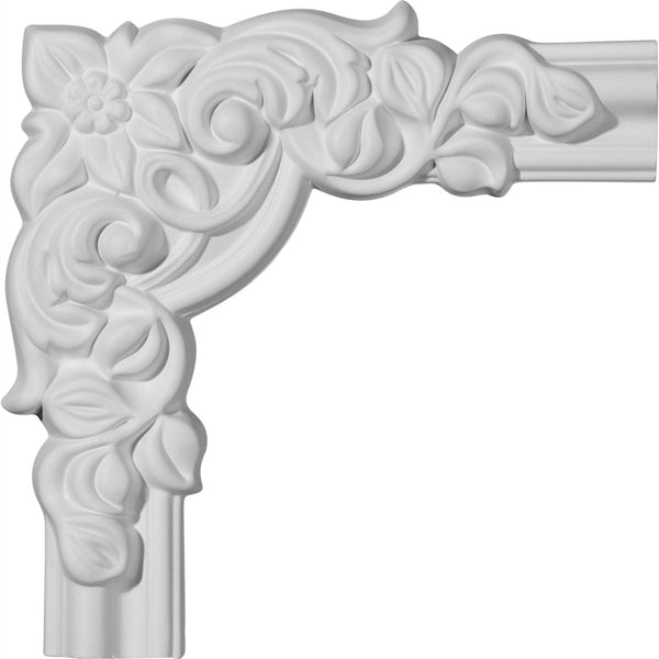 Seville Panel Moulding Corner 8"W x 8"H x 1 1/8"P - 3D Wall Panels | Fretwork Wall Panels | Panel Moulding - Ethan's Walls
