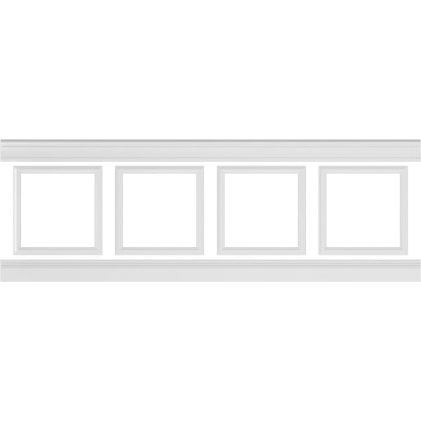 Ashford Traditional Wainscot Paneling 94-1/2" Long Kit - 3D Wall Panels | Fretwork Wall Panels | Panel Moulding - Ethan's Walls