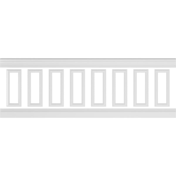 Ashford Traditional Wainscot Paneling 94-1/2" Long Kit - 3D Wall Panels | Fretwork Wall Panels | Panel Moulding - Ethan's Walls