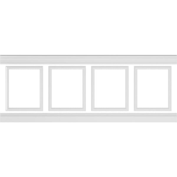 Ashford Traditional Wainscot Paneling 94-1/2" Long Kit - 3D Wall Panels | Fretwork Wall Panels | Panel Moulding - Ethan's Walls