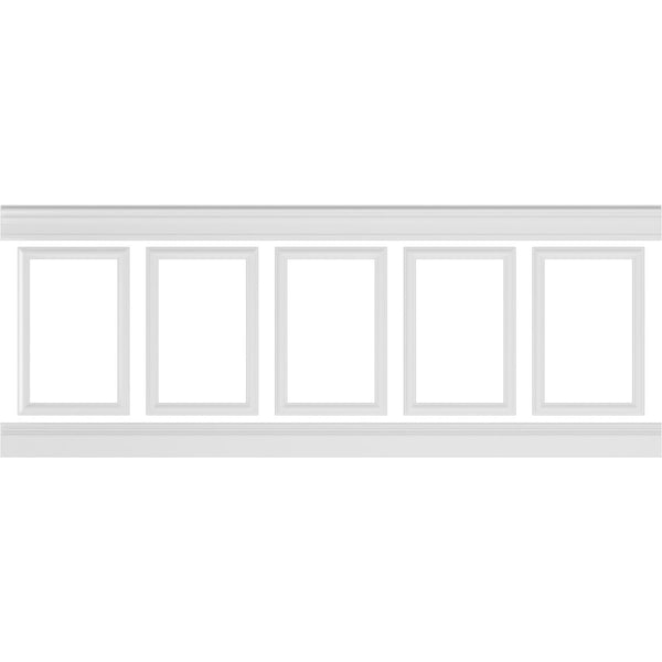 Ashford Traditional Wainscot Paneling 94-1/2" Long Kit - 3D Wall Panels | Fretwork Wall Panels | Panel Moulding - Ethan's Walls