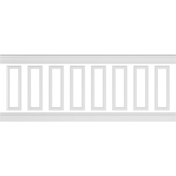 Ashford Traditional Wainscot Paneling 94-1/2" Long Kit - 3D Wall Panels | Fretwork Wall Panels | Panel Moulding - Ethan's Walls