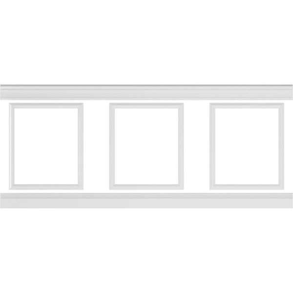 Ashford Traditional Wainscot Paneling 94-1/2" Long Kit - 3D Wall Panels | Fretwork Wall Panels | Panel Moulding - Ethan's Walls