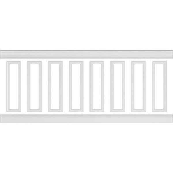 Ashford Traditional Wainscot Paneling 94-1/2" Long Kit - 3D Wall Panels | Fretwork Wall Panels | Panel Moulding - Ethan's Walls