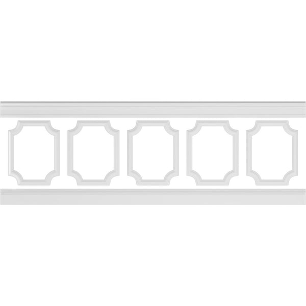 Ashford Traditional Wainscot Paneling 94-1/2" Long Kit - 3D Wall Panels | Fretwork Wall Panels | Panel Moulding - Ethan's Walls
