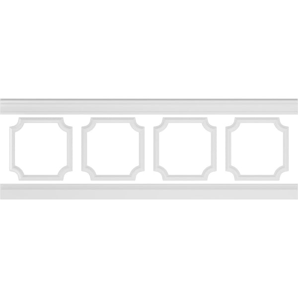 Ashford Traditional Wainscot Paneling 94-1/2" Long Kit - 3D Wall Panels | Fretwork Wall Panels | Panel Moulding - Ethan's Walls