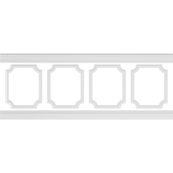 Ashford Traditional Wainscot Paneling 94-1/2" Long Kit - 3D Wall Panels | Fretwork Wall Panels | Panel Moulding - Ethan's Walls