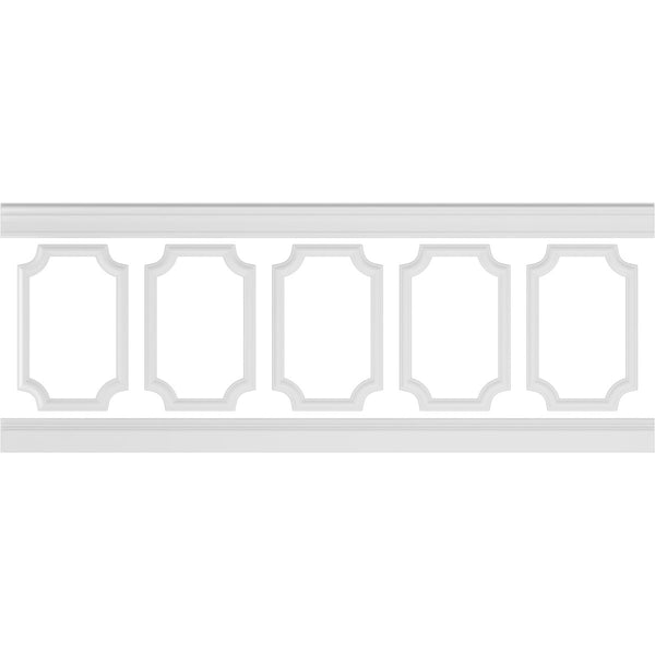 Ashford Traditional Wainscot Paneling 94-1/2" Long Kit - 3D Wall Panels | Fretwork Wall Panels | Panel Moulding - Ethan's Walls