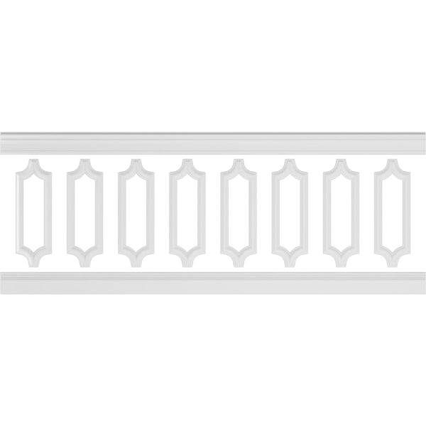 Ashford Traditional Wainscot Paneling 94-1/2" Long Kit - 3D Wall Panels | Fretwork Wall Panels | Panel Moulding - Ethan's Walls