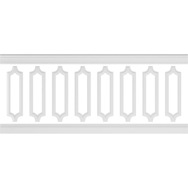 Ashford Traditional Wainscot Paneling 94-1/2" Long Kit - 3D Wall Panels | Fretwork Wall Panels | Panel Moulding - Ethan's Walls