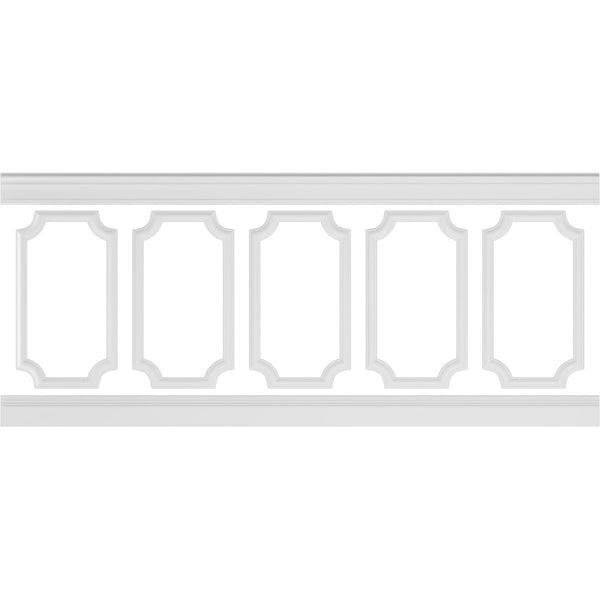 Ashford Traditional Wainscot Paneling 94-1/2" Long Kit - 3D Wall Panels | Fretwork Wall Panels | Panel Moulding - Ethan's Walls