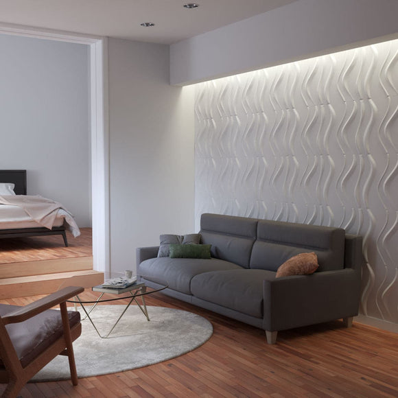 Wave Wall Panel - 3D Wall Panels | Fretwork Wall Panels | Panel Moulding - Ethan's Walls