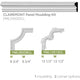 Claremont Panel Moulding 1 3/4"H x 1/2"P x 94 1/2"L - 3D Wall Panels | Fretwork Wall Panels | Panel Moulding - Ethan's Walls